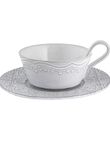 Tea Cup & Saucer, White, medium