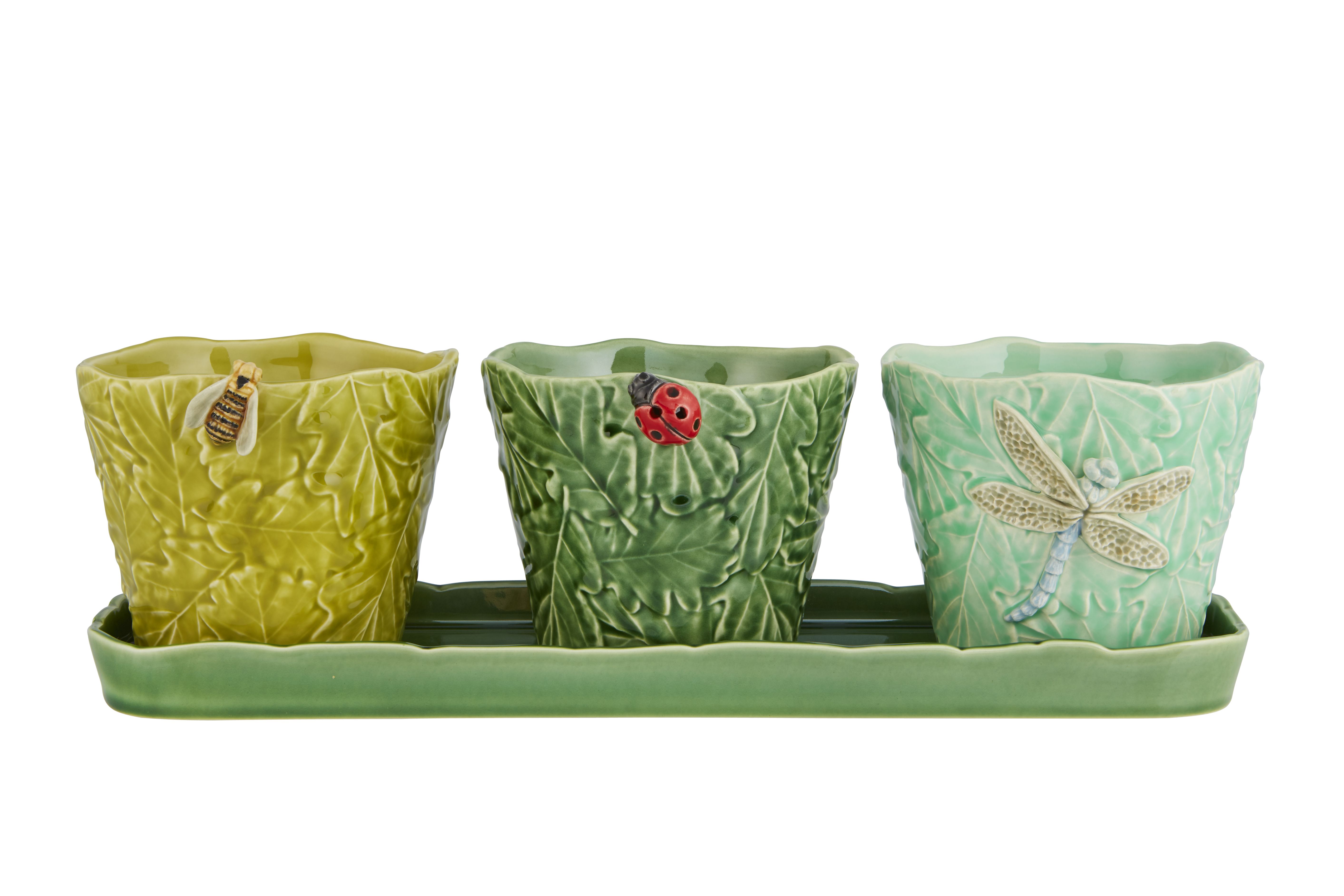 Set 3 Vases Flying Insects, , large